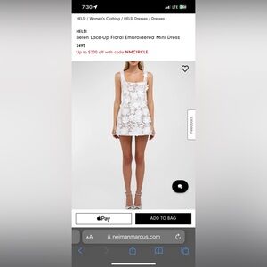 Helsi Belen Lace-up Floral Embroidered Mini Dress